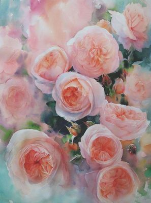 水彩花卉與水果 自然之美的藝術交融